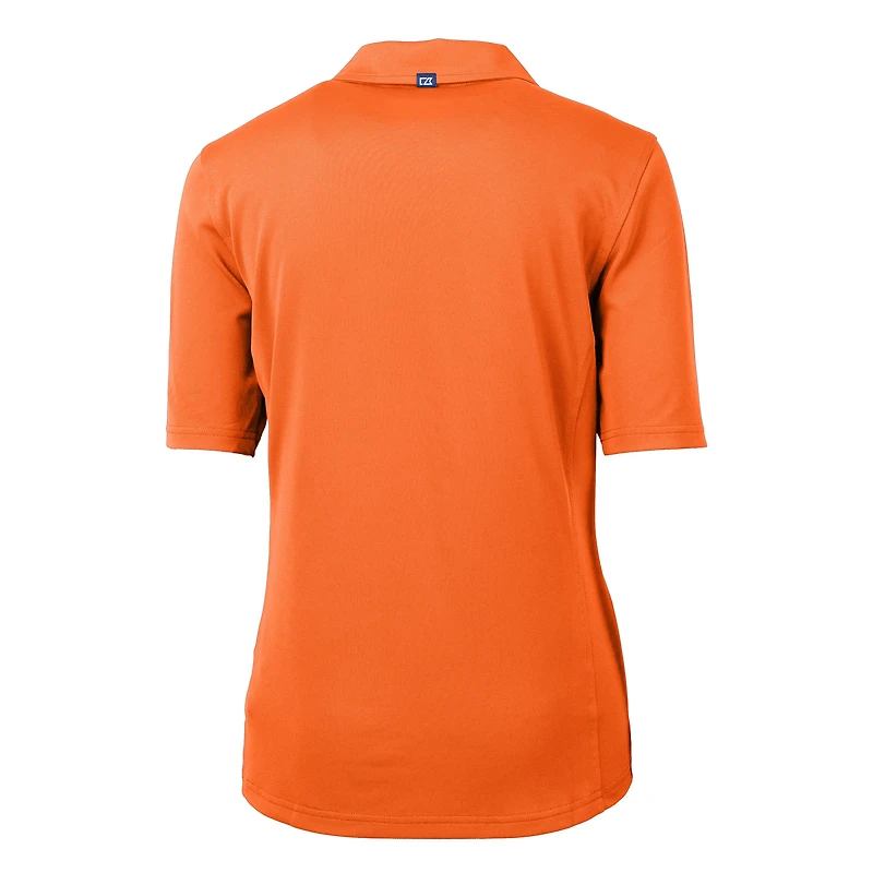 Polo recyclé Cutter & Buck Virtue Eco Pique orange Baltimore Orioles pour femme