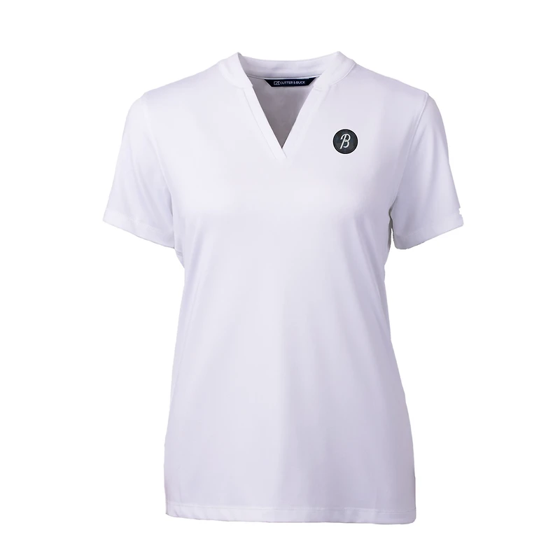 Women's Cutter & Buck White Baltimore Orioles City Connect DryTec Forge Stretch V-Neck Blade Top