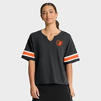 T-shirt Fanatics noir pour femme, motif Curl Route des Orioles de Baltimore