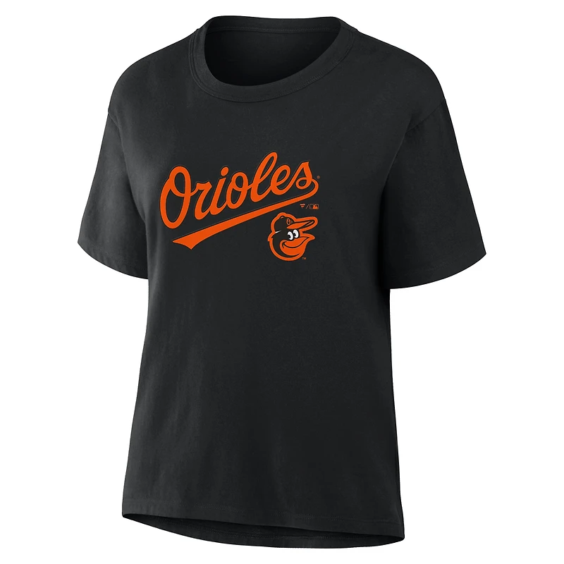 T-shirt noir Fanatics pour femmes Baltimore Orioles Lockup Legacy