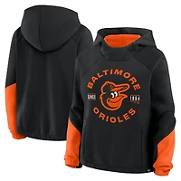 Sweat à capuche surdimensionné noir Baltimore Orioles Time to Win pour femmes Fanatics
