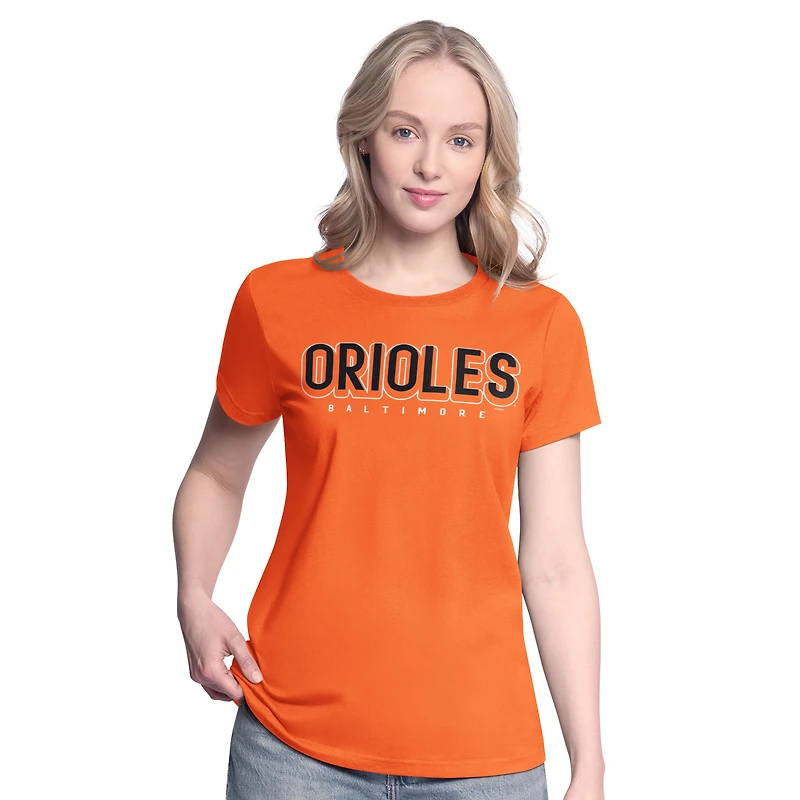 Women's G-III 4Her by Carl Banks  Orange/Black Baltimore Orioles Two T-Shirt Combo Pack