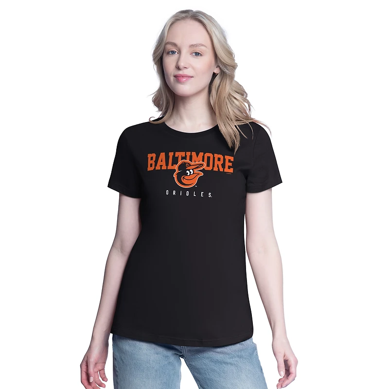 Lot de deux t-shirts G-III 4Her pour femmes par Carl Banks, orange et noir, Baltimore Orioles
