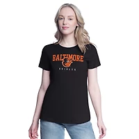 Lot de deux t-shirts G-III 4Her pour femmes par Carl Banks, orange et noir, Baltimore Orioles