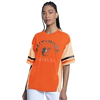 Women's G-III 4Her by Carl Banks Orange Baltimore Orioles Off-Season Oversized Top