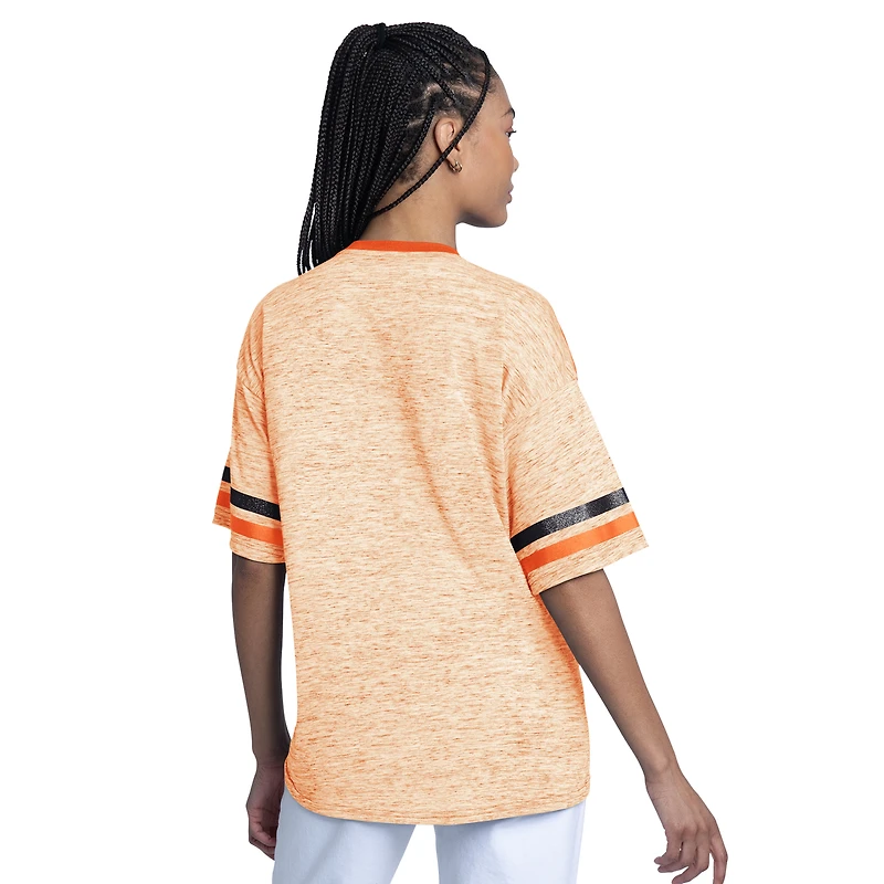 Women's G-III 4Her by Carl Banks Orange Baltimore Orioles Off-Season Oversized Top
