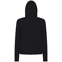 Women's Levelwear Black Baltimore Orioles Accolade Sweet Express Cropped Tri-Blend Pullover Hoodie