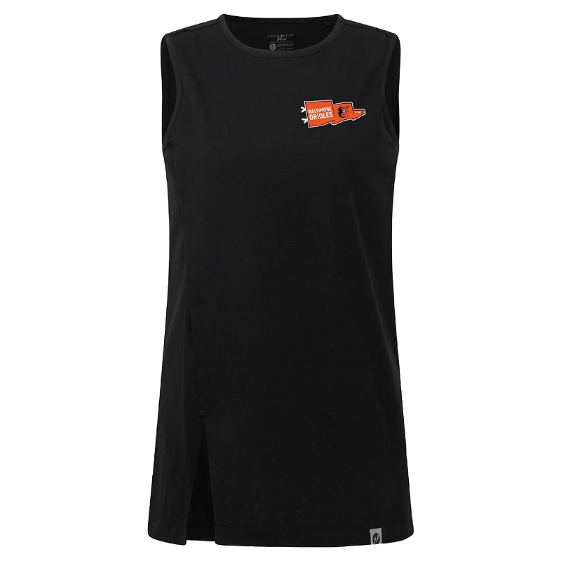 Women's Levelwear  Black Baltimore Orioles Influx Rafters Tank Top