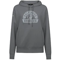 Women's Levelwear Gray Baltimore Orioles Adorn Banner Arch Pullover Hoodie