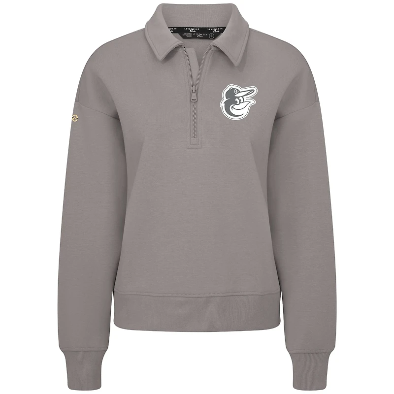 Pull à fermeture éclair quart de tour Canmore gris pour femme Levelwear des Baltimore Orioles