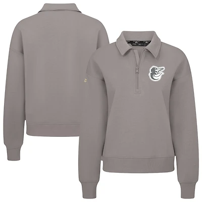 Pull à fermeture éclair quart de tour Canmore gris pour femme Levelwear des Baltimore Orioles