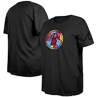 T-shirt New Era noir Baltimore Orioles City Connect grande taille à col en V pour femme