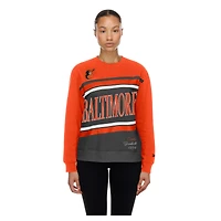 Sweat-shirt polaire New Era gris/orange pour femme