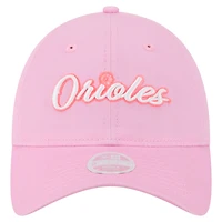 Casquette ajustable 9TWENTY rose New Era pour femme, motif fête des mères