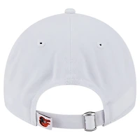 Casquette ajustable 9TWENTY blanche New Era pour femme, fan de l'équipe des Orioles de Baltimore