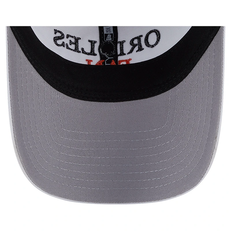 Casquette ajustable 9TWENTY blanche New Era pour femme, fan de l'équipe des Orioles de Baltimore