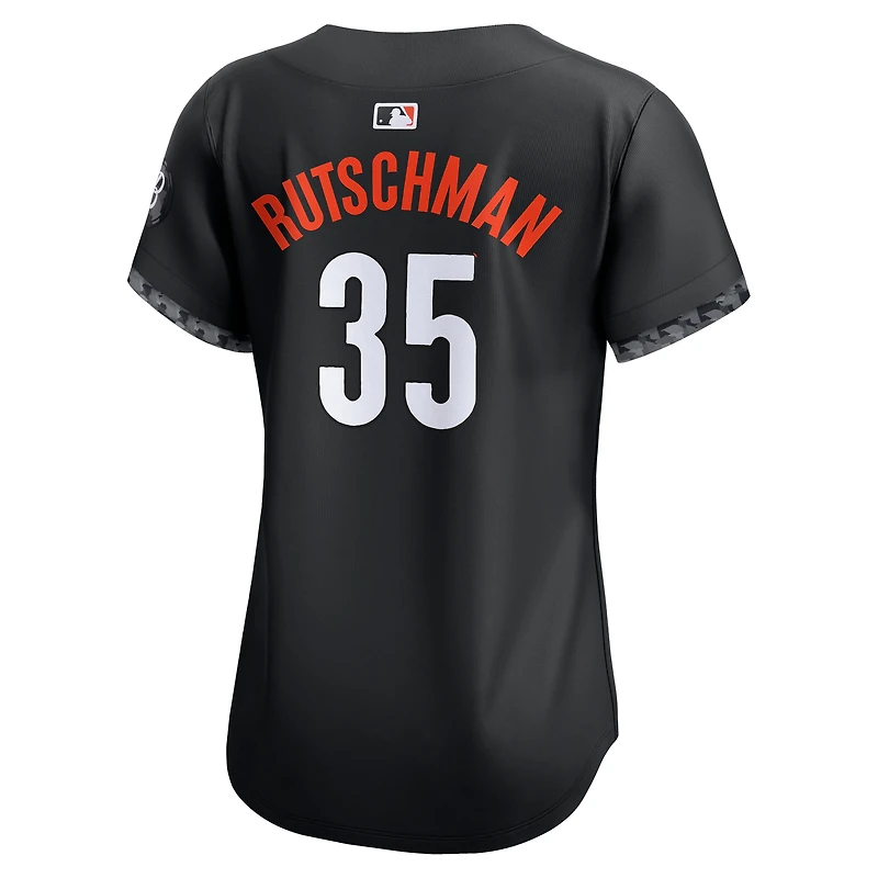 Maillot de joueur Nike Adley Rutschman noir Baltimore Orioles City Connect Limited pour femme