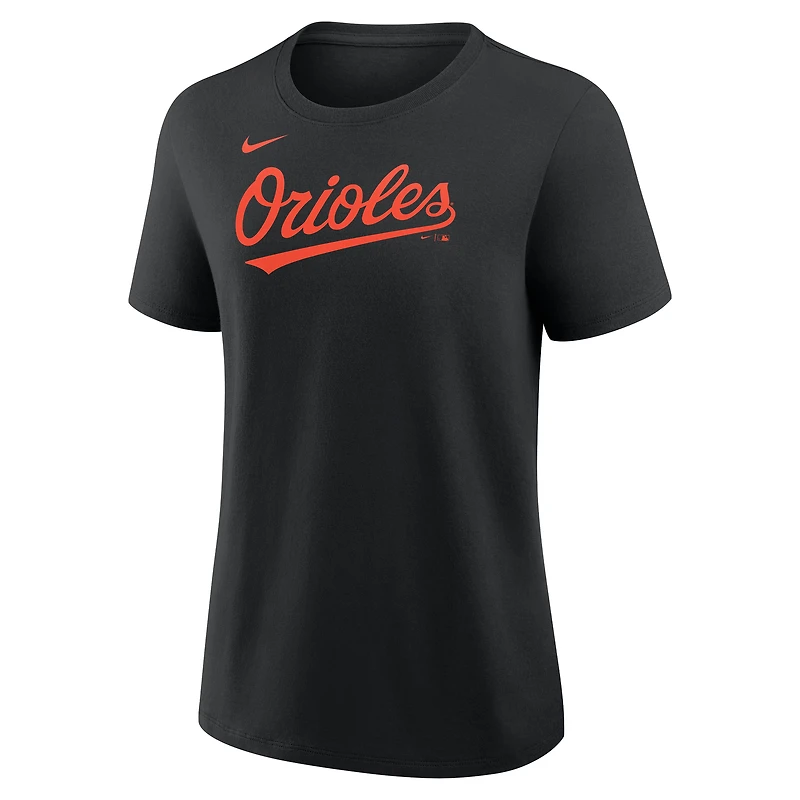 T-shirt Nike Adley Rutschman noir pour femme, avec nom et numéro des Orioles de Baltimore