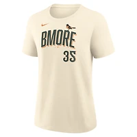 Women's Nike Adley Rutschman Cream Baltimore Orioles 2026 City Connect Name & Number T-Shirt