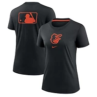 T-shirt Nike noir pour femme Baltimore Orioles Authentic Collection Early Work Tri-Blend
