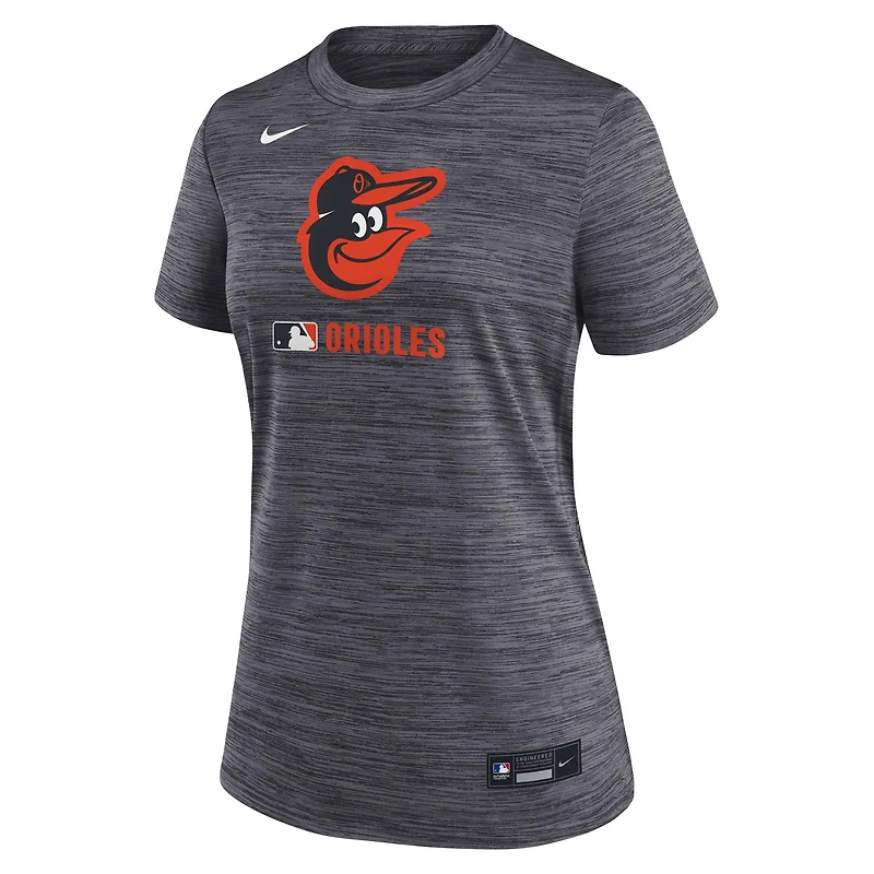 Women's Nike  Black Baltimore Orioles Authentic Collection Velocity Dri-FIT T-Shirt