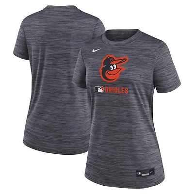 Women's Nike  Black Baltimore Orioles Authentic Collection Velocity Dri-FIT T-Shirt