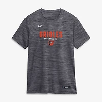 T-shirt Nike Velocity Dri-FIT Authentic Collection pour femme, noir, Baltimore Orioles