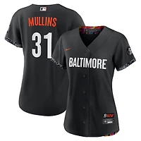 Maillot de joueur réplique Nike Cedric Mullins pour femme, noir, Baltimore Orioles City Connect