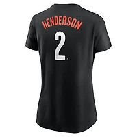 Women's Nike Gunnar Henderson Black Baltimore Orioles 2024 City Connect Fuse Player Name & Number T-Shirt