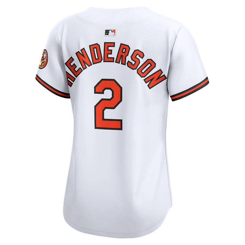 Women's Nike Gunnar Henderson White Baltimore Orioles Home Limited Player Jersey