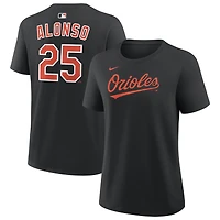 T-shirt noir Nike Pete Alonso des Orioles de Baltimore pour femmes, avec nom et numéro