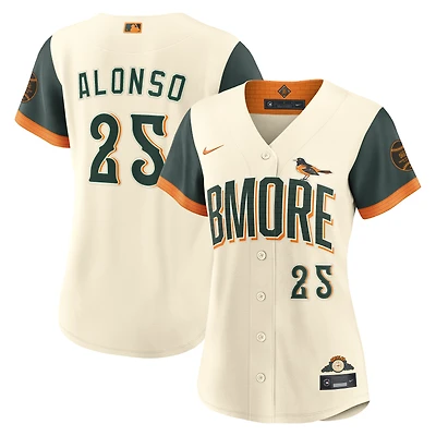 Maillot Nike Pete Alonso crème Baltimore Orioles 2026 City Connect Stadium pour femme