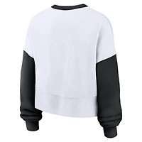 Sweat-shirt polaire oversize Nike blanc et noir Baltimore Orioles pour femme