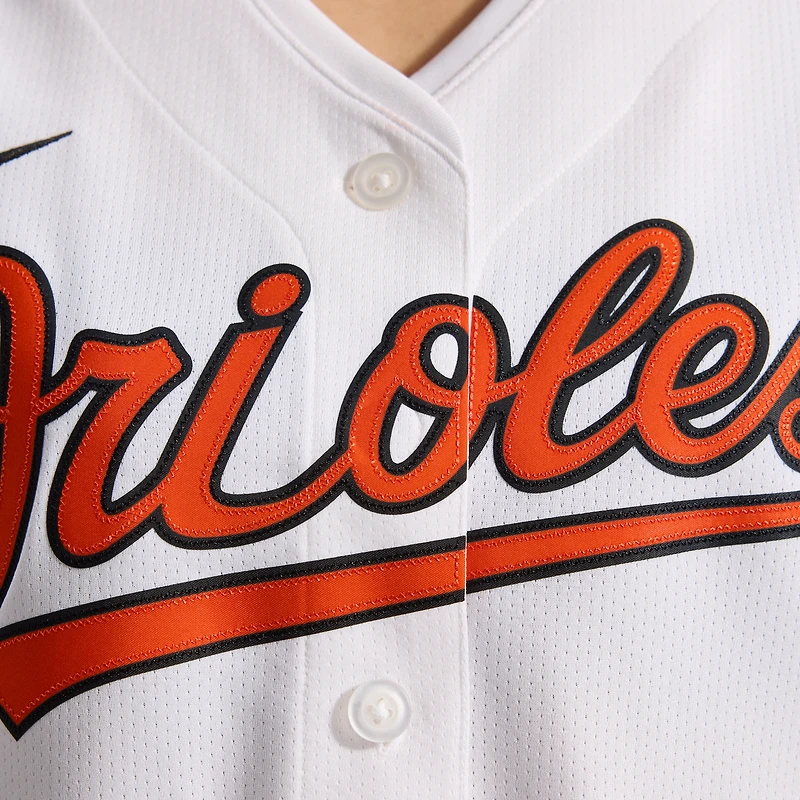 Maillot Nike blanc domicile des Orioles de Baltimore pour femme, édition limitée