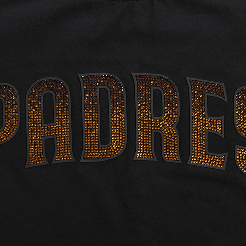 Veste à boutons-pression en satin strass Pro Standard noire pour femme des Baltimore Orioles
