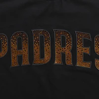 Veste à boutons-pression en satin strass Pro Standard noire pour femme des Baltimore Orioles