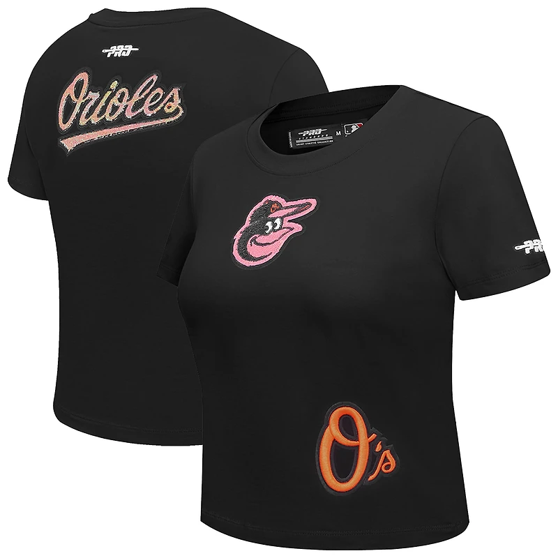 T-shirt court Baby Doll Game Day Classics Pro Standard pour femme, noir, Baltimore Orioles