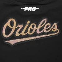 Women's Pro Standard  Black Baltimore Orioles Game Day Classics Baby Doll Cropped T-Shirt