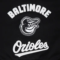 Women's Pro Standard Black Baltimore Orioles Pearl Cropped Pullover Sweatshirt
