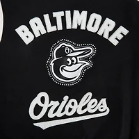 Veste universitaire entièrement zippée en laine côtelée Pro Standard pour femme Baltimore Orioles Pearls noire