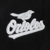 Veste universitaire entièrement zippée en laine côtelée Pro Standard pour femme Baltimore Orioles Pearls noire