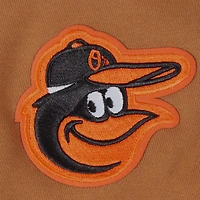 Women's Pro Standard Brown Baltimore Orioles Paint The City Pullover Cropped Sweatshirt