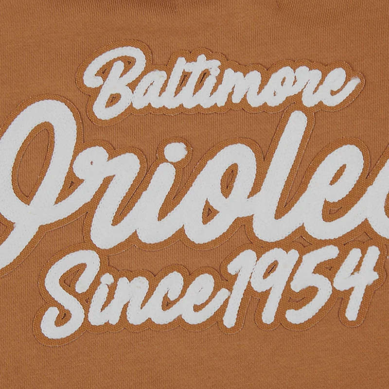Sweat-shirt court à enfiler Pro Standard Brown Baltimore Orioles Paint The City pour femme