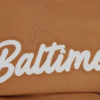 Sweat-shirt court à enfiler Pro Standard Brown Baltimore Orioles Paint The City pour femme