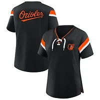 Women's Profile  Black Baltimore Orioles Lace-Up T-Shirt