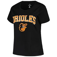 Women's Profile Black Baltimore Orioles Plus Arch Logo T-Shirt
