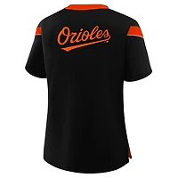 Women's Profile Black Baltimore Orioles Plus Lace-Up T-Shirt