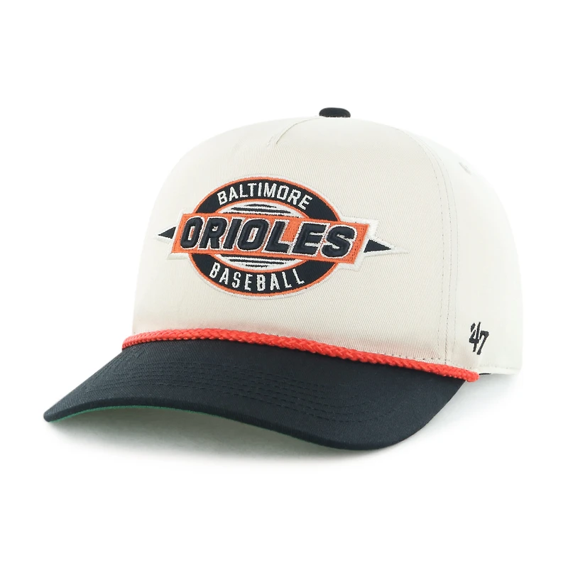 Youth '47 Natural/Black Baltimore Orioles Frame Out Hitch Adjustable Hat