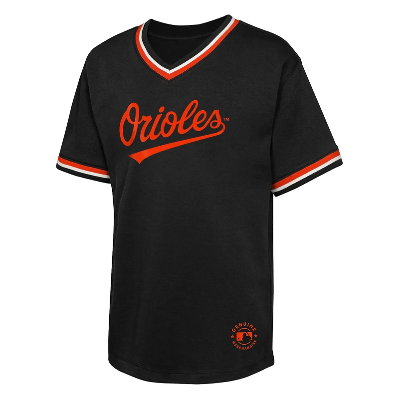 Youth Black Baltimore Orioles Relief Pitcher V-Neck T-Shirt