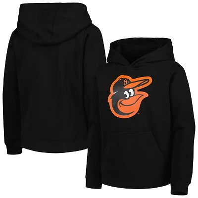 Sweat à capuche noir pour jeunes avec logo principal de l'équipe des Orioles Baltimore